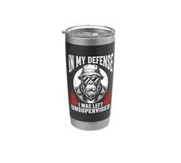Funny Gorilla In My Defense I Was Left Unsupervised Apparel Vaso térmico de acero inoxidable de doble pared