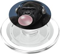 Funny Gorilla Music Lover Bubblegum Zoo Niños Niñas Niños PopSockets PopGrip para MagSafe