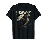 Funny Gothic Crow F Word Full Moon Raven F-Caw-f Humor Adulto Camiseta