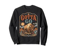 Funny Gotta Go Buffalo Animal Bisonte Arte del Desierto Occidental Sudadera