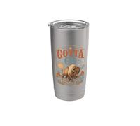 Funny Gotta Go Buffalo Animal Bisonte Arte del desierto occidental Vaso térmico de acero inoxidable de doble pared
