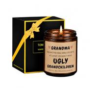 Funny Grandma Candle - Vela perfumada de cera de soja con texto en inglés "No importa lo difícil que se ponga la vida, al menos no tienes nietos feos y nietos", para cumpleaños, Navidad, aceites