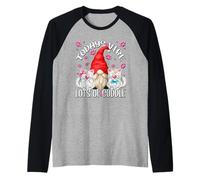 Funny Grandpa GNOME Cat Dad Graphic For Men Love Cats Cuddle Camiseta Manga Raglan