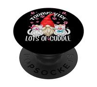 Funny Grandpa GNOME Cat Dad Graphic For Men Love Cats Cuddle PopSockets PopGrip Adhesivo