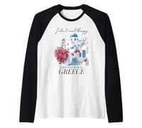 Funny Greek Tourist Souvenir Grecia Isla Griega Mujeres Niñas Camiseta Manga Raglan
