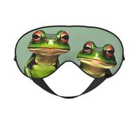 Funny Green Frogs - 1 antifaz para dormir, ajustable, transpirable, a la moda para una experiencia de sueño cómoda