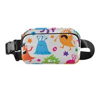 Funny Green Monsters - Cangurera impermeable para mujer, riñonera de viaje con flores, monstruos verdes divertidos, 8 x 5.3 x 2.3 pulgadas, divertido y lindo monstruos verdes, 8 x 5.3 x 2.3 pulgadas