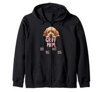 Funny Griff Mom Dog Wirehaired Griffon Mamá Humor Cita Sudadera con Capucha