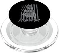Funny Grilling Shirt US Flag I'D Smoke That 4th of July PopSockets PopGrip para MagSafe