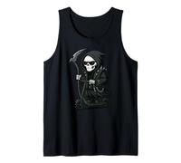 Funny Grim Reaper, así es como hago rodar el scooter de Halloween Camiseta sin Mangas