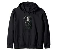 Funny Grim Reaper, así es como hago rodar el scooter de Halloween Sudadera con Capucha