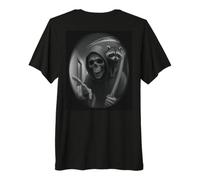 Funny Grim Reaper Cat Dark Humor Halloween Graphic Men Camiseta Premium