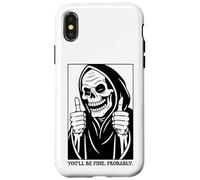 Funny Grim Reaper Design - You'll Be Fine. Probably. Carcasa para iPhone X/XS
