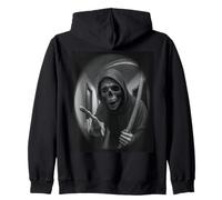 Funny Grim Reaper Doorbell Dark Humor Halloween Graphic Men Sudadera con Capucha