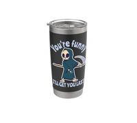 Funny Grim Reaper: eres divertido, te atraparé al final Vaso térmico de acero inoxidable de doble pared