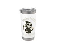 Funny Grim Reaper: eres divertido, te atraparé al final Vaso térmico de acero inoxidable de doble pared