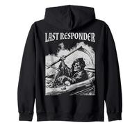 Funny Grim Reaper Last Responder Goth Dad Vintage Graphic Sudadera con Capucha