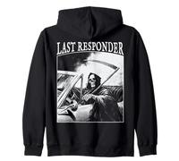 Funny Grim Reaper Last Responder Vintage Dad Goth Graphic Sudadera con Capucha