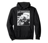 Funny Grim Reaper Last Responder Vintage Dad Goth Graphic Sudadera con Capucha