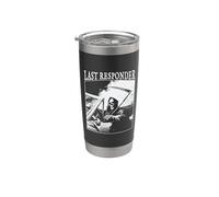 Funny Grim Reaper Last Responder Vintage Dad Goth Graphic Vaso térmico de acero inoxidable de doble pared