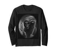 Funny Grim Reaper Raccoon Dark Humor Halloween Graphic Men Manga Larga