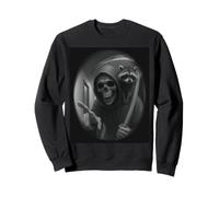 Funny Grim Reaper Raccoon Dark Humor Halloween Graphic Men Sudadera