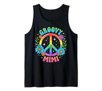 Funny Groovy Mimi Floral Hippie Grandmother Mom Mother Retro Camiseta sin Mangas