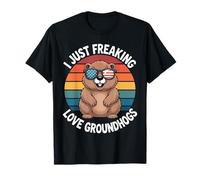 Funny Groundhog Lover Saying I Freaking Love Groundhogs Camiseta