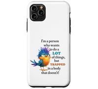 Funny Grumpy Bird Graphic Lazy Quote Procrastinator Carcasa para iPhone 11 Pro MAX
