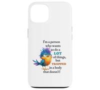 Funny Grumpy Bird Graphic Lazy Quote Procrastinator Carcasa para iPhone 13