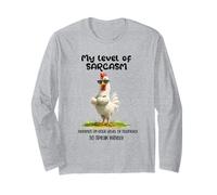Funny Grumpy Chicken Witty Quote Sarcastic Gift Men Women Manga Larga