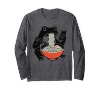 Funny Grumpy Frog Eat Ramen Japanese Sumi-e Kawaii Men Women Manga Larga