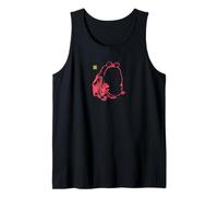 Funny Grumpy Frog Meme Japonés Sumi-e Vintage Art Camiseta sin Mangas