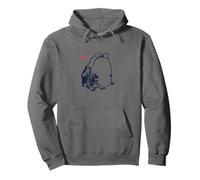 Funny Grumpy Frog Meme Japonés Sumi-e Vintage Art Sudadera con Capucha