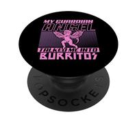 Funny Guardian Angel Burrito Lover Comida Mexicana PopSockets PopGrip Adhesivo