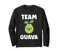 Funny guavas Cute Fruit Quote Simple Team Guava Manga Larga