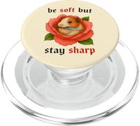 Funny Guinea Pig Be Soft Animal Stay Sharp Declaración PopSockets PopGrip para MagSafe