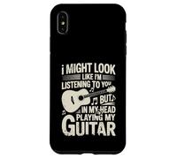 Funny Guitar Player I Might Look Like Im Listening To You Carcasa para iPhone XS Max