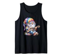 Funny Guitar Teacher Hippie GNOME Flower Power For Hippies Camiseta sin Mangas