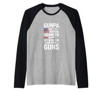 Funny Gunpa Diciendo Abuelo Que posee Armas Camiseta Manga Raglan