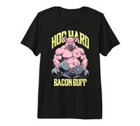 Funny Gym Pig Hog Hard Bacon Buff Muscle Builder Fitness Camiseta Premium