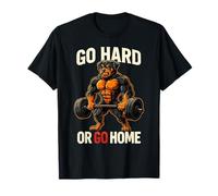 Funny Gym Rottweiler Gym Motivation Go Hard Or Go Home Camiseta