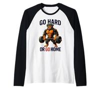 Funny Gym Rottweiler Gym Motivation Go Hard Or Go Home Camiseta Manga Raglan