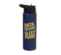 Funny Hacker Cyber Security - Datos seguros sueño puro Stainless Steel Insulated Water Bottle