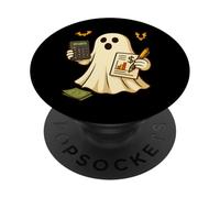Funny Halloween Accountant Ghost Financial Advisor PopSockets PopGrip Adhesivo