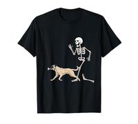 Funny Halloween Anatolian Shepherd Dog and Skeleton Camiseta
