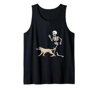 Funny Halloween Anatolian Shepherd Dog and Skeleton Camiseta sin Mangas