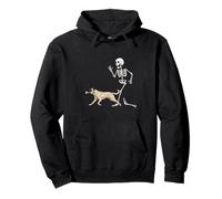 Funny Halloween Anatolian Shepherd Dog and Skeleton Sudadera con Capucha