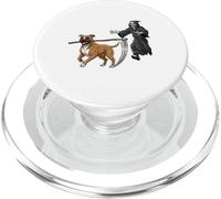 Funny Halloween Boxer Dog and The Reaper PopSockets PopGrip para MagSafe