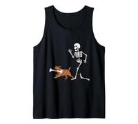 Funny Halloween Brussels Griffon and Skeleton Camiseta sin Mangas